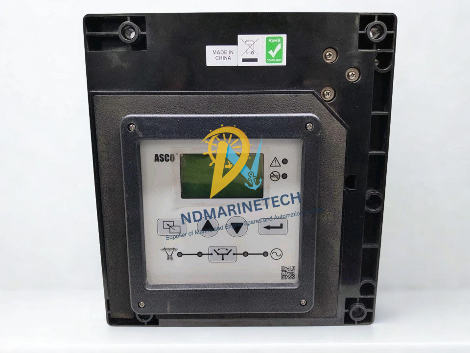 ASCO J03ATSC30400KGX0 Transfer Switch ASCO Series 300 Group G controller display module for J03ATSC30400KGX0 power transfer switch with LCD interface screen and navigation buttons.
