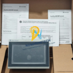 Brand new unboxed Allen-Bradley 2711R-T7T 7-inch PanelView 800 HMI terminal with installation instructions and factory manuals.
