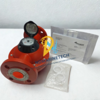 Aquametro VZO 40 FL 130/25 flow meter (92005) with original manufacturer certificates and sealing gaskets.