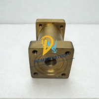 Premium brass pressure relief valve replacement part for Carlyle Carrier 5H120 open type marine refrigeration compressor showing the opposite flange side.