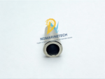 Close-up front view of a hollow cylinder replacement pin for Carrier 5H series compressors, showing precision-ground steel wall thickness.