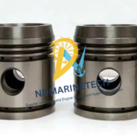 Set of four new unused replacement pistons for Carrier 5H40 Carlyle reciprocating compressor part number 5H40-482 by NDMARINETECH.