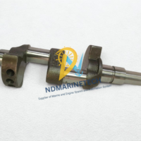 Angled view of Carrier 5H60 reciprocating compressor crankshaft with counterweights and drive end keyway