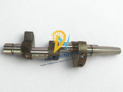 Carrier 5H60 Compressor Crankshaft - Open Drive Horizontal Profile New replacement crankshaft for Carrier 5H60 marine refrigeration compressor showing ground main journals