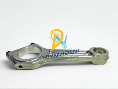 Daikin HC75 Compressor Conrod - Isometric Angle View Forged aluminum alloy connecting rod for Daikin HC75 marine refrigeration compressor featuring oil lubrication port
