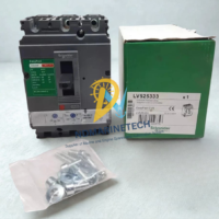 Complete set of Schneider EasyPact CVS250F 250 Amps 3 Pole circuit breaker LV525333 with original box and mounting bolts.