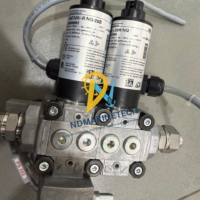 Detailed view of the Edwards Gas Manifold VAD120 (88006982) mounted on the valve block with industrial grade fittings and marine safety certifications visible.