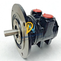 Brand new GLOBE VS10C pneumatic vane air motor showing the output shaft with keyway and the standard C-flange mounting face for marine deck machinery.