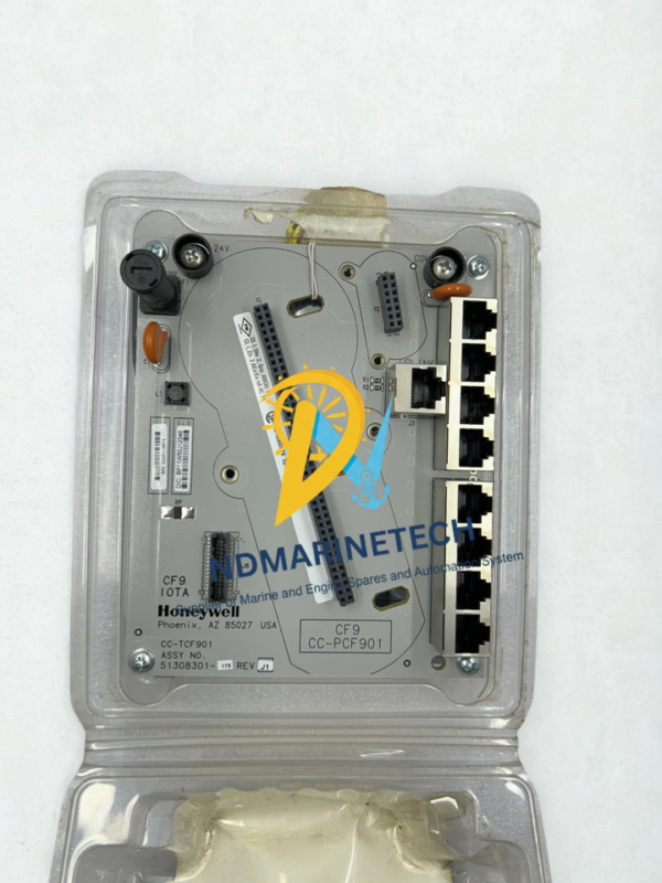 Honeywell CC-TCF901 Experion PKS C300 IOTA in Original Packaging New surplus Honeywell CC-TCF901 control firewall input output termination assembly inside original clear plastic clamshell packaging.