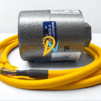 Honeywell U2-1018S-PF 24VDC integrated flame signal processor showing the heavy-duty explosion-proof aluminum housing, pipe fitting connection, and attached yellow multi-core pigtail cable.