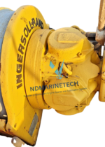 Ingersoll Rand FA5A-24XK1 air winch radial piston motor assembly showing the yellow cast steel frame housing.