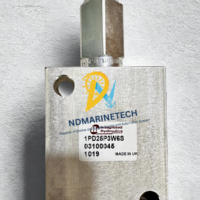 Integrated Hydraulics 1PD25P3W6S pressure reducing valve with product label showing part number 03100045 made in UK.