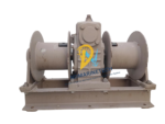 Jung-A Marine ACC accommodation ladder winch assembly with twin wire rope drums and central gear housing.