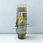 Full view of Liebherr 692837214 heavy-duty stainless steel hydraulic pressure sensor with threaded connection
