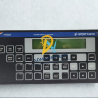 Front control operator interface panel of Lyngso Marine DPS 2100 Engine Safety System with LCD display and emergency slowdown status buttons.