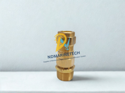 Marine Grade Cable Gland for Panametrics XMTC Heavy duty brass explosion proof cable gland accessory for Panametrics XMTC gas transmitter marine installation.