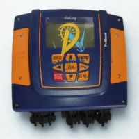 Front interface view of ProMinent DACA00614010000010EN DULCOMETER diaLog DACa controller showing keypad and LCD display panel