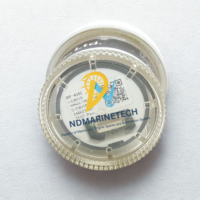 RIKEN KEIKI IRF-C4H10 gas sensor model IRF-4345 enclosed in a clear, round protective storage capsule showing the product label.