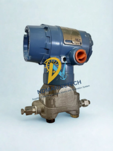 Rosemount 2051CD1A22A1AB4M5D4DFQ4 Pressure Transmitter Full View Rosemount 2051 differential pressure flow transmitter with coplanar flange and 1 2 NPT adapters
