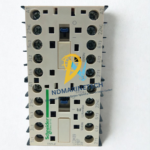 Front face view of a Schneider Electric LC2K0901B7 TeSys reversing electrical contactor showing the screw clamp terminals, mechanical interlock, and 24V coil markings.