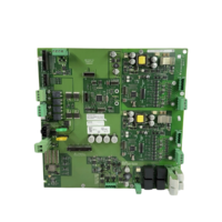 Full top-down view of the Siemens FCI2017-U1 main fire alarm control board assembly, detailing various integrated circuits, relays, terminal blocks, fuses, and electronic components.