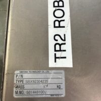 Sinfonia Technology Co. Ltd. TR2 Robot Controller label with model SBX92304235 and mass 13kg.