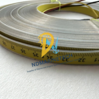 Detailed view of the high-visibility yellow metric graduation markings on the Tanktech T2000-TFC-02 portable gauging tape replacement.