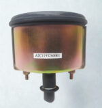 Side profile of VDO A2C1193260001 tachometer showing the heavy duty gold zinc plated metal housing and mounting studs.