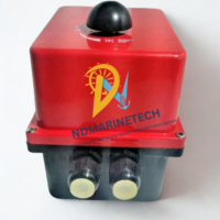 Profile view of Valpes ER35 actuator highlighting the two IP65-rated cable glands for secure electrical wiring entry.