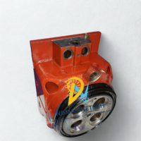 Profile view of a genuine Wärtsilä 38 cylinder head showing the cooling water passages, mounting stud bores, and air-exhaust manifold connection face for 6L38 to 18V38 series engines.