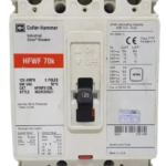Full front view of an Eaton Cutler-Hammer HFWF3125L 125 Amps 3 Pole Industrial Circuit Breaker rated for 690V and 50/60Hz applications.