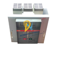 Close-up of ABB Sace F2 F2S technical nameplate data showing 2500A rated current, 690V operation voltage, and 60kA short-time withstand current.