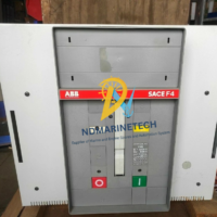 Front view of ABB Sace Megamax F4S 3200A low voltage air circuit breaker with manual push buttons for industrial power distribution.