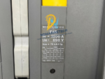 Technical specification nameplate label of ABB Sace Megamax F4S circuit breaker indicating In 3200A, Ue 690V, and Icw 75kA ratings.