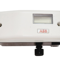 Top view of ABB TZIDC V18345-1020521001 positioner featuring the digital LCD display and ABB branding