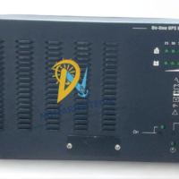 Front control panel panel of Advance Electrical On-Line UPS Unit with LED load capacity indicators, status diagnostics, and power switch.