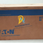 Genuine Eaton L-Frame circuit breaker cardboard packaging box featuring the Eaton Powering Business Worldwide logo.