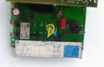 Detailed close-up of the intrinsic safety certification label, connection terminal assignments, and ATEX rating on an Endress and Hauser Silometer FMX 570 card.