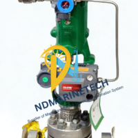 Complete assembly of a green Fisher 667 HPS globe control valve with an Emerson DVC6200 FIELDVUE positioner and a flanged stainless steel body.
