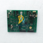 Full top view of Gilbarco LM22135 Tulip-II CPU Board Assy LE911560002 showing integrated microchips, capacitors, and port interfaces.
