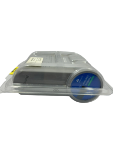 Side profile of a new Honeywell CC-PFB401 Fieldbus Interface Module in protective transparent plastic clamshell packaging