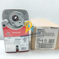 Honeywell S05010 MS7505B2030 5 Nm spring return direct coupled actuator next to its original Honeywell manufacturer packaging box.