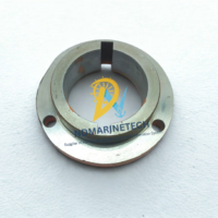 Reverse bare metal machined steel face of the Morse-Starrett POC2500-8 ram collar highlighting the inner lip and dual-keyway alignment channel.