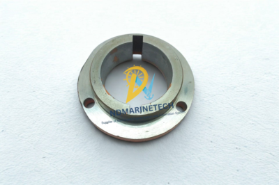 Morse-Starrett POC2500-8 Ram Collar - Reverse Machined Profile Reverse bare metal machined steel face of the Morse-Starrett POC2500-8 ram collar highlighting the inner lip and dual-keyway alignment channel.