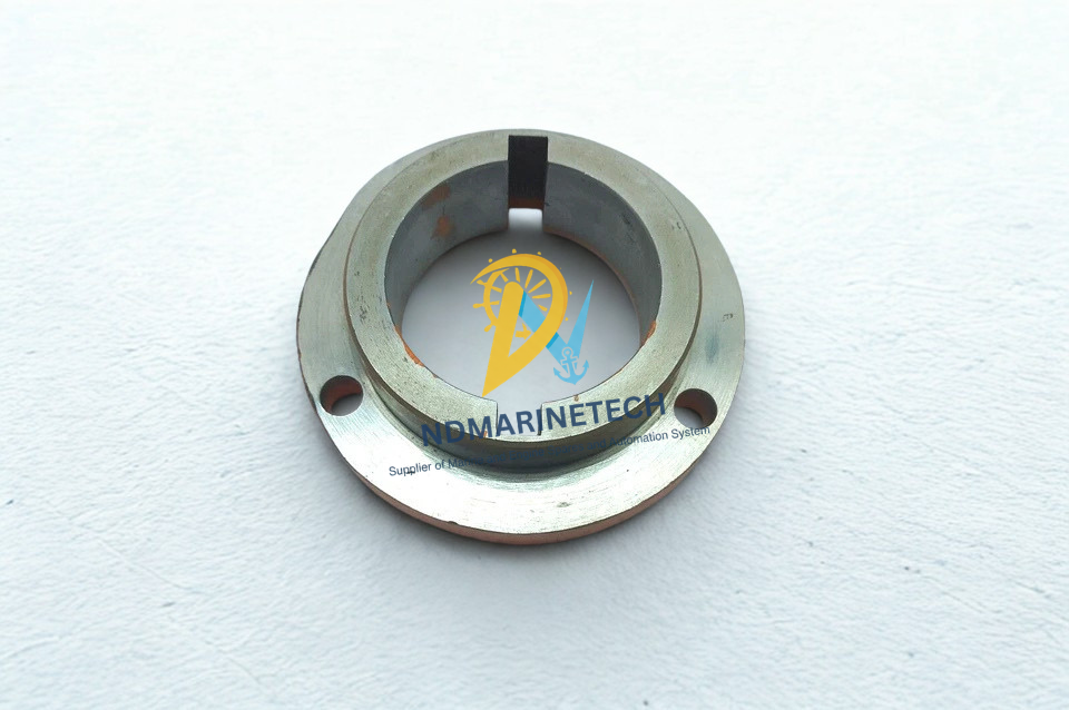 Morse-Starrett POC2500-8 Ram Collar Reverse bare metal machined steel face of the Morse-Starrett POC2500-8 ram collar highlighting the inner lip and dual-keyway alignment channel.