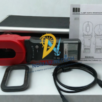 Complete Motwane DECT-2 kit featuring the earth clamp meter, original user manual, calibration test ring, and hard carrying case