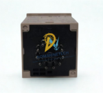 Rear 11-pin terminal plug base configuration of an OMRON H3CR-A solid-state time delay relay.