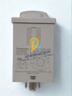 Side view of Panasonic PM4S multi-range timer model PM4S-A2C10M-AC120V displaying the wiring schematic diagram, technical specs, and pin configuration.