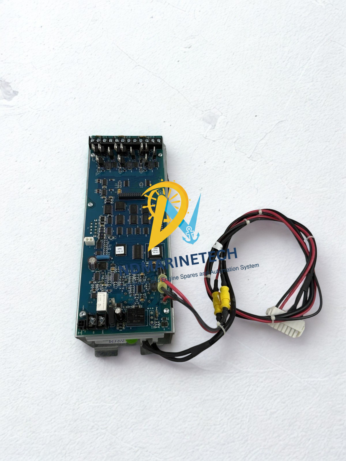 SIMPLEX 4100-5102 XPS Power Supply Top down view of Simplex 4100-5102 XPS Expansion Power Supply printed circuit board showing notification appliance circuits terminal blocks and wiring harness.