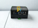 Schneider Electric SXWASPXXX10001 SmartX AS-P controller front view showing USB Host port and dual 10/100 Ethernet RJ45 network interfaces.